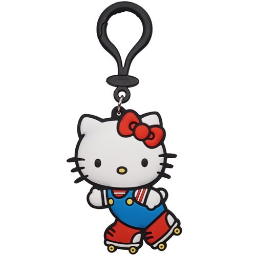 Hello Kitty on Roller Skates, Soft Touch PVC, Bag Clip